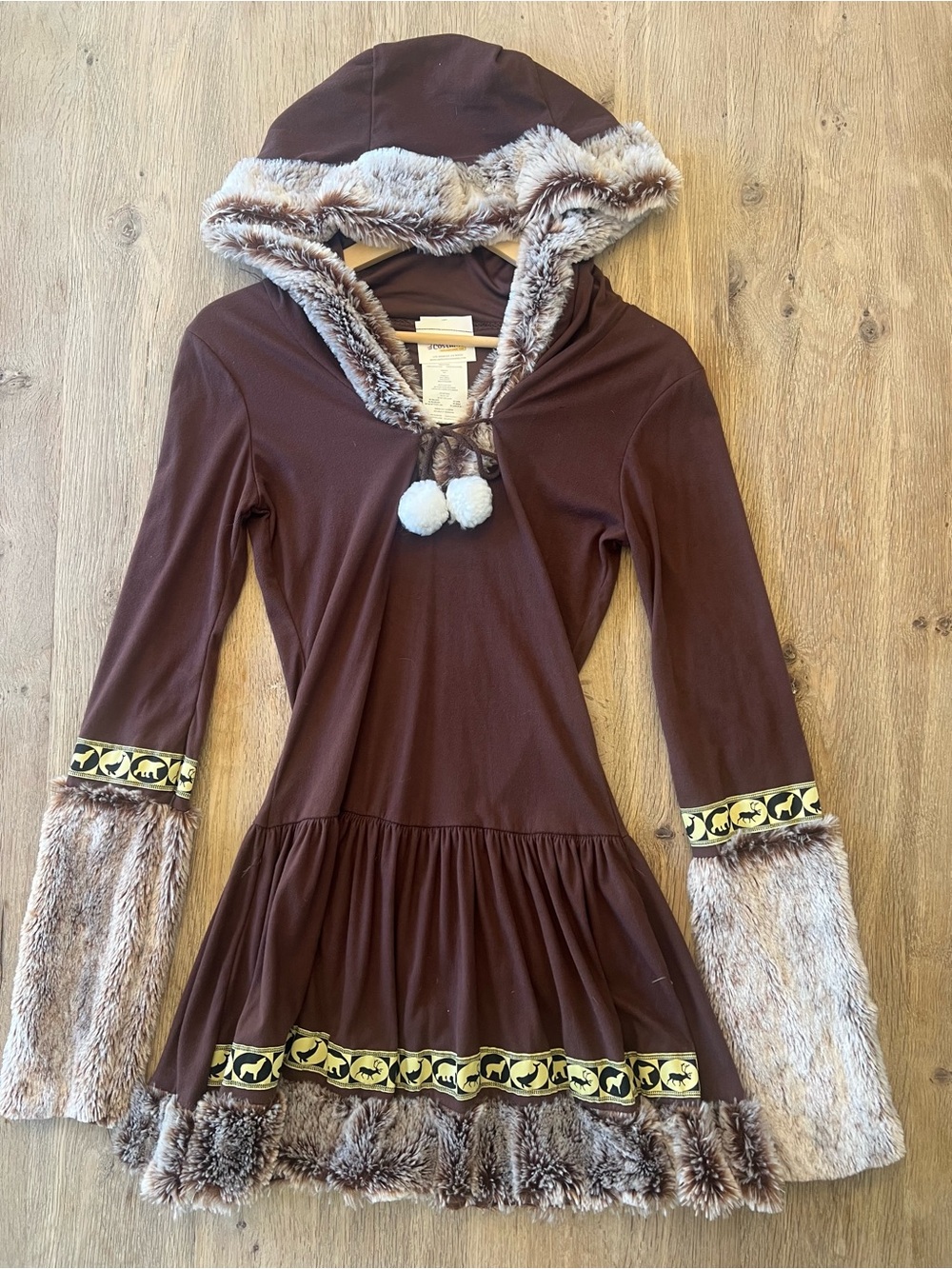California Costumes Eskimo Kisses Faux Fur Hooded Dress Small
